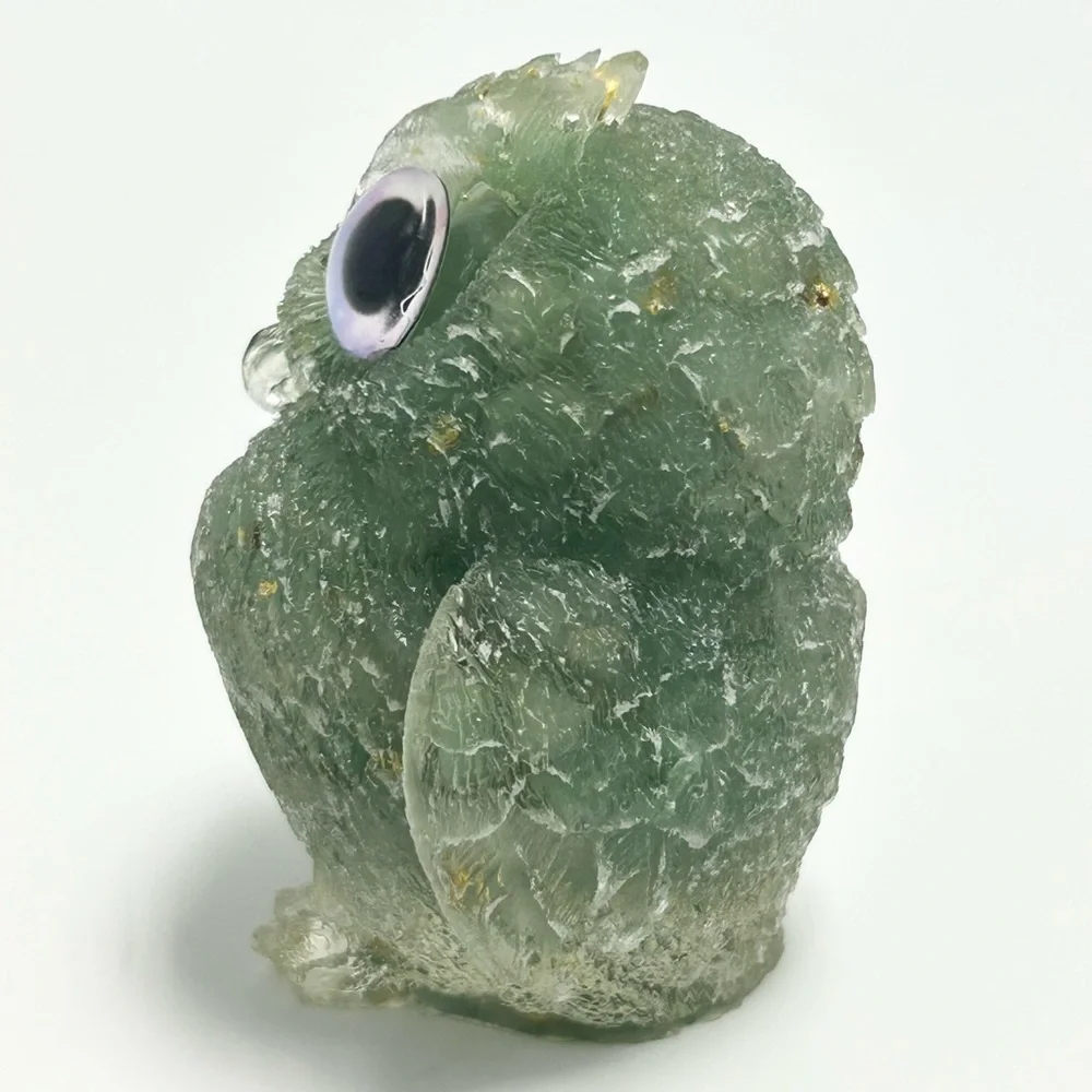 Natural crystal and resin Owl Figurine. PRICE IS FIRM! NO LOWBALL OFFERS! - Picture 3 of 10